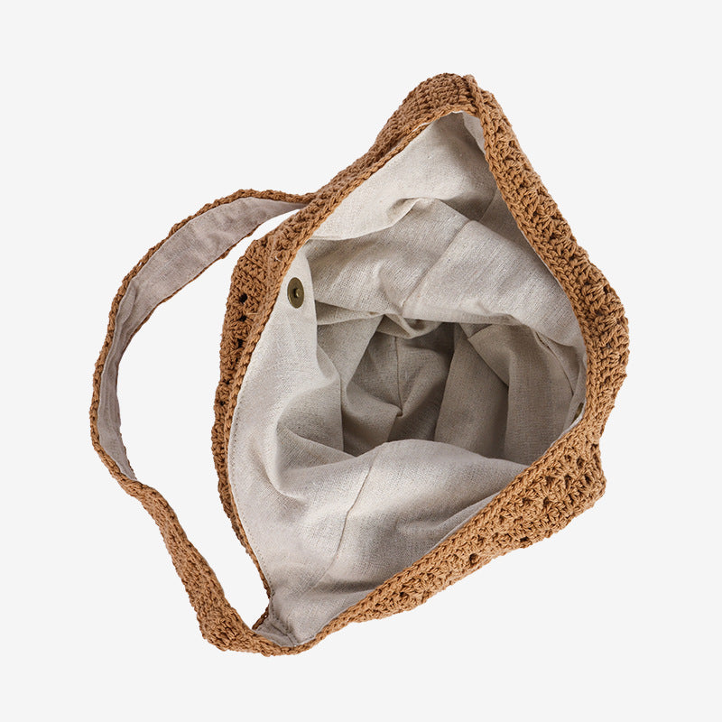 Damen Handgefertigte Makramee-Shopper-Tasche Karnz