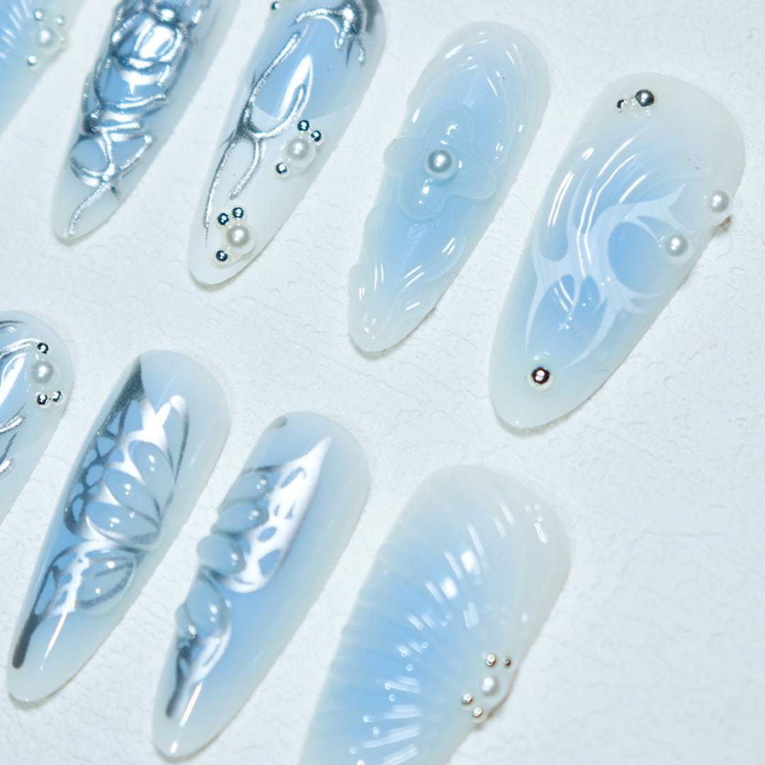 Künstlerisches 3D-Acryl-Nageldesign Karnz