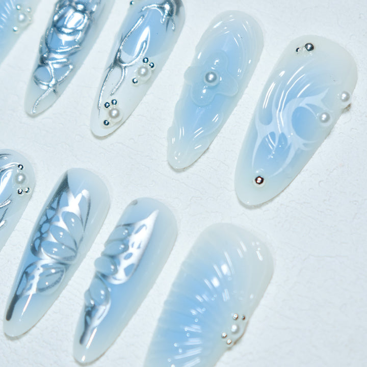Künstlerisches 3D-Acryl-Nageldesign Karnz