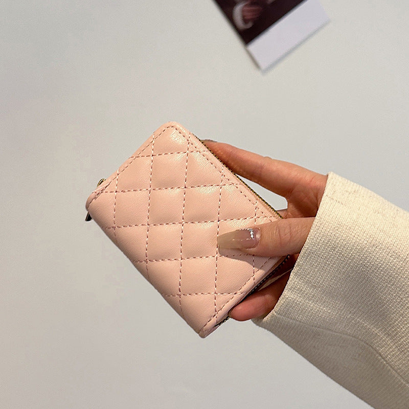 Gepolsterte zippered kompakte Brieftasche