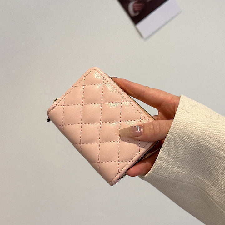 Gepolsterte zippered kompakte Brieftasche