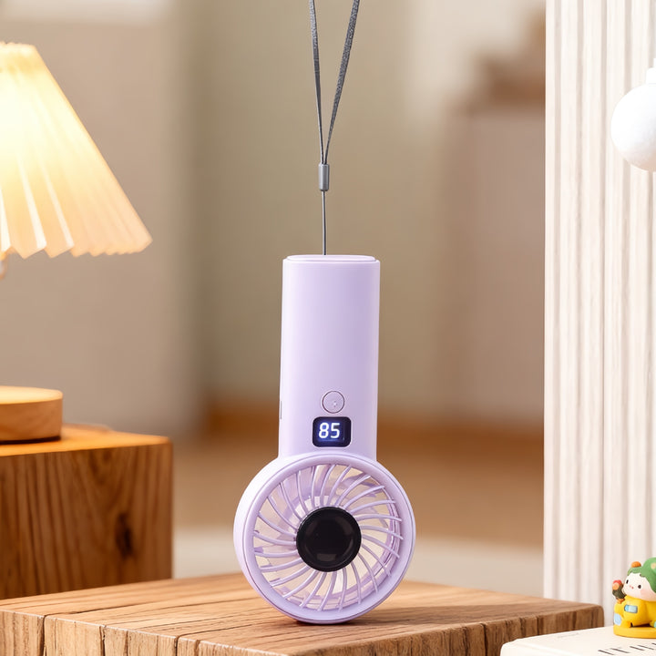Damen Tragbarer Mini-Ventilator mit digitaler Geschwindigkeitsanzeige Karnz