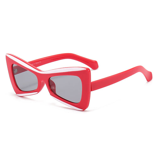 Damen Modische Cat-Eye-Sonnenbrille mit breitem Rahmen Karnz