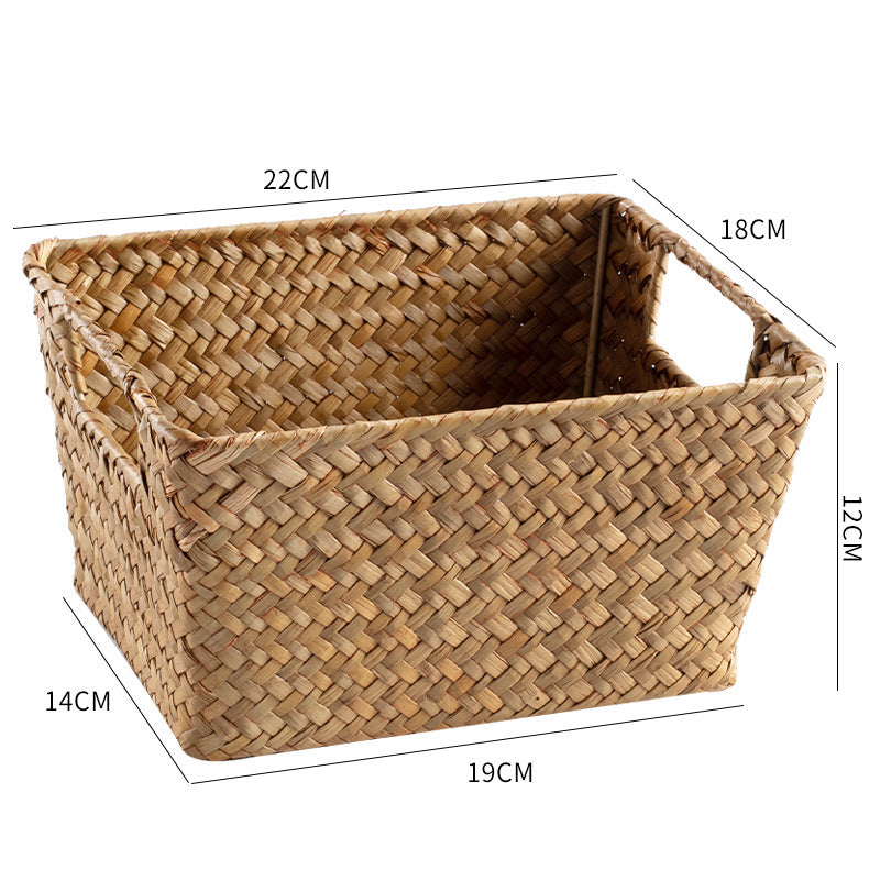 Unisex Aufbewahrungskorb aus handgewebtem Naturmaterial Karnz
