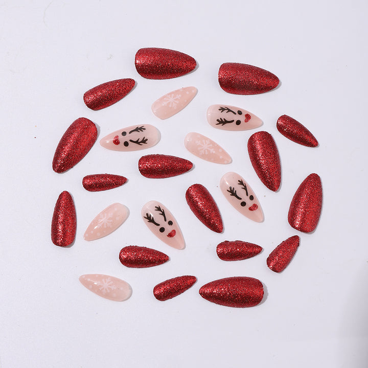 Kreatives Kunstnagelset mit funkelnden Glitzer- und festlichen Motiven Karnz