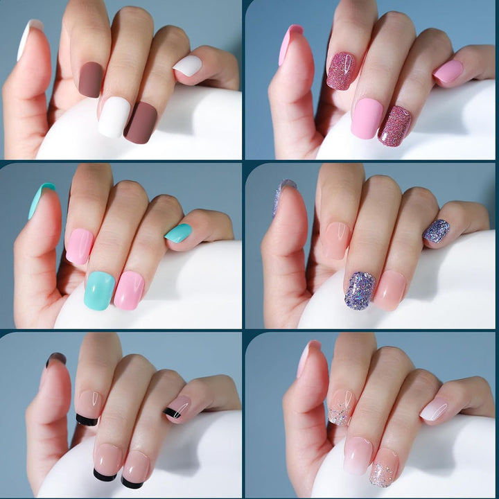 Vielseitiges Multi-Design Press-On Nagelset Karnz