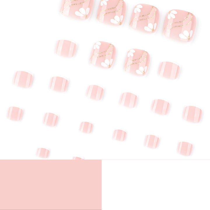 Fußnagelkunst mit eleganten blühenden Designs und Glitzerakzenten Karnz