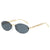 Damen modische Sonnenbrille mit ovalem Rahmen und perlenverzierten Bügeln Karnz
