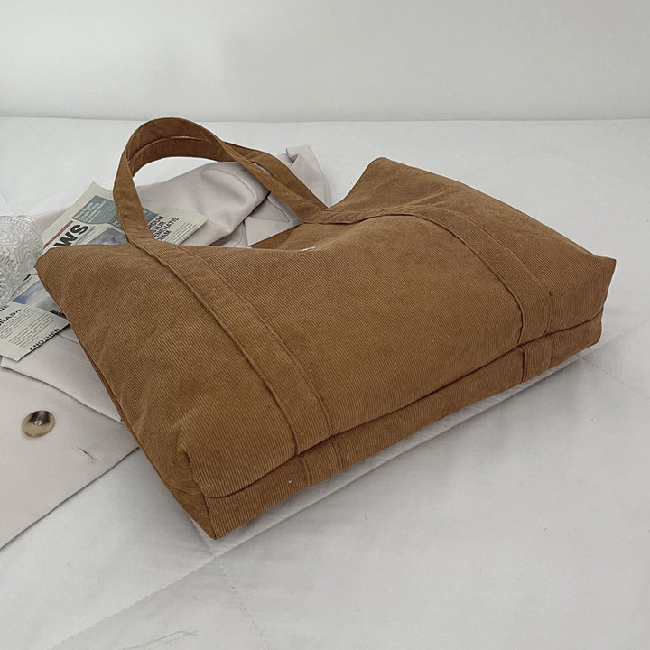 Robuste Corduroy Tote Bag mit inneren Taschen