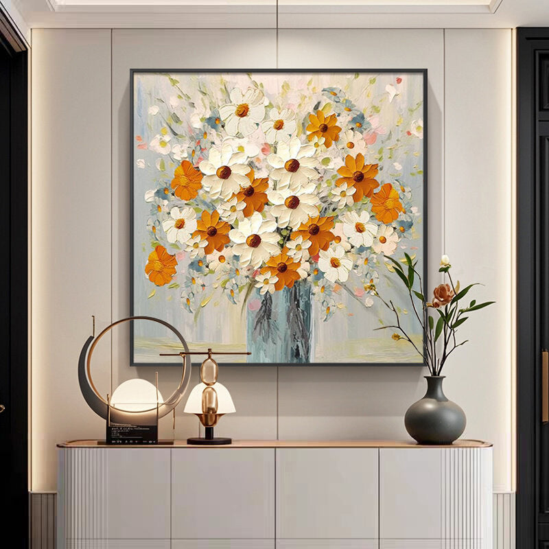 Florales Bouquet Leinwand-Kunstwerk für Innenräume