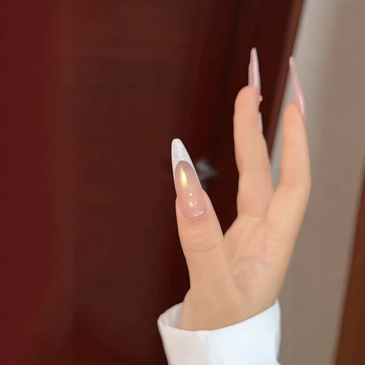 Elegantes Stiletto Druck-On-Nagelkunst-Set