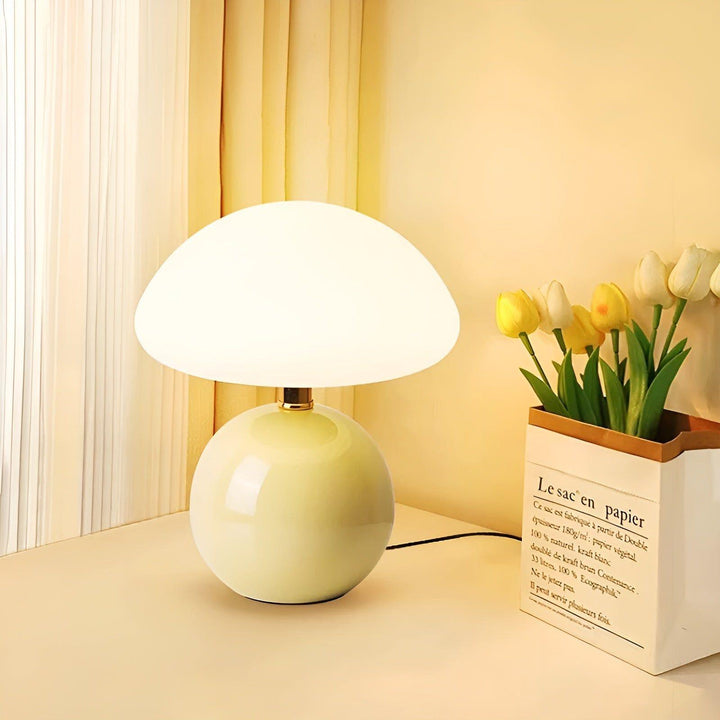 CreamyShine Lampe – Gemütliche Pilz-Nachttischlampe