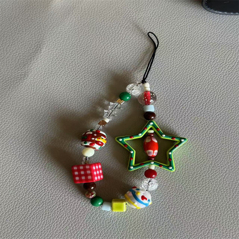 Festive Beaded Charm Handy Lanyard Karnz