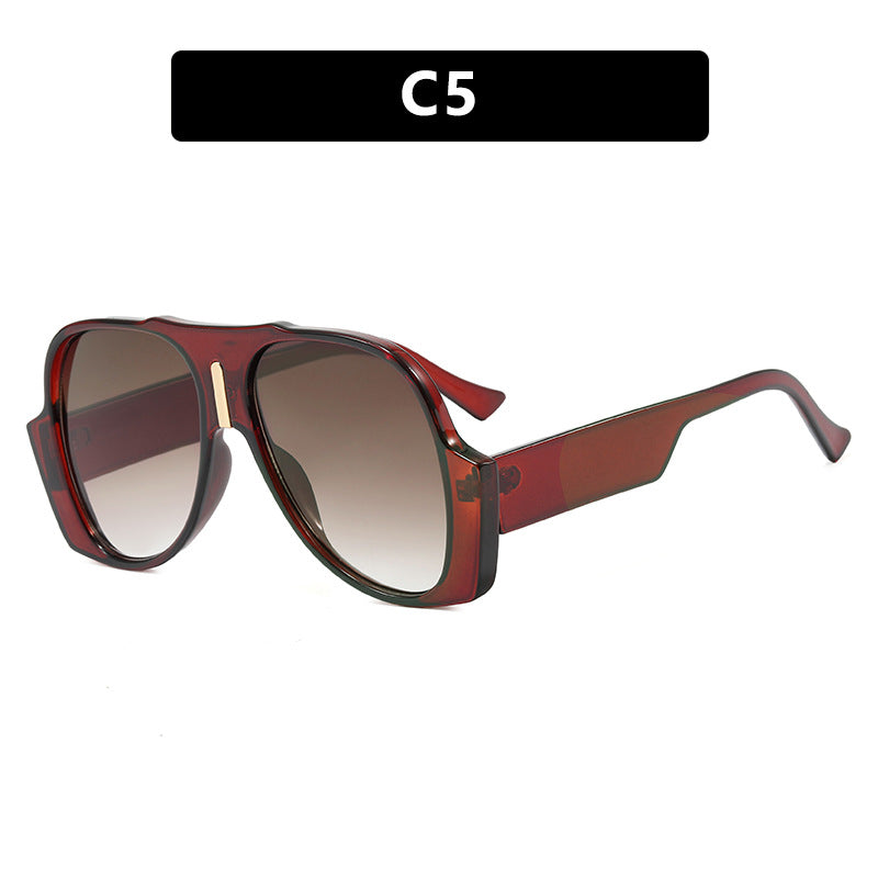 Damen quadratische Sonnenbrille mit einzigartigem tiermuster Rahmen und UV-Schutz Karnz