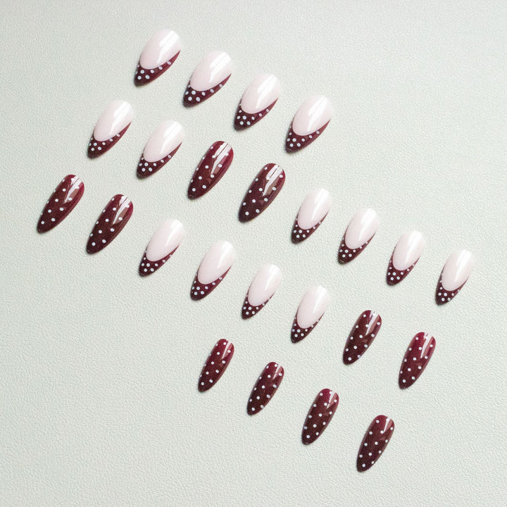 Elegantes abstraktes französisches Nagelkunst-Set