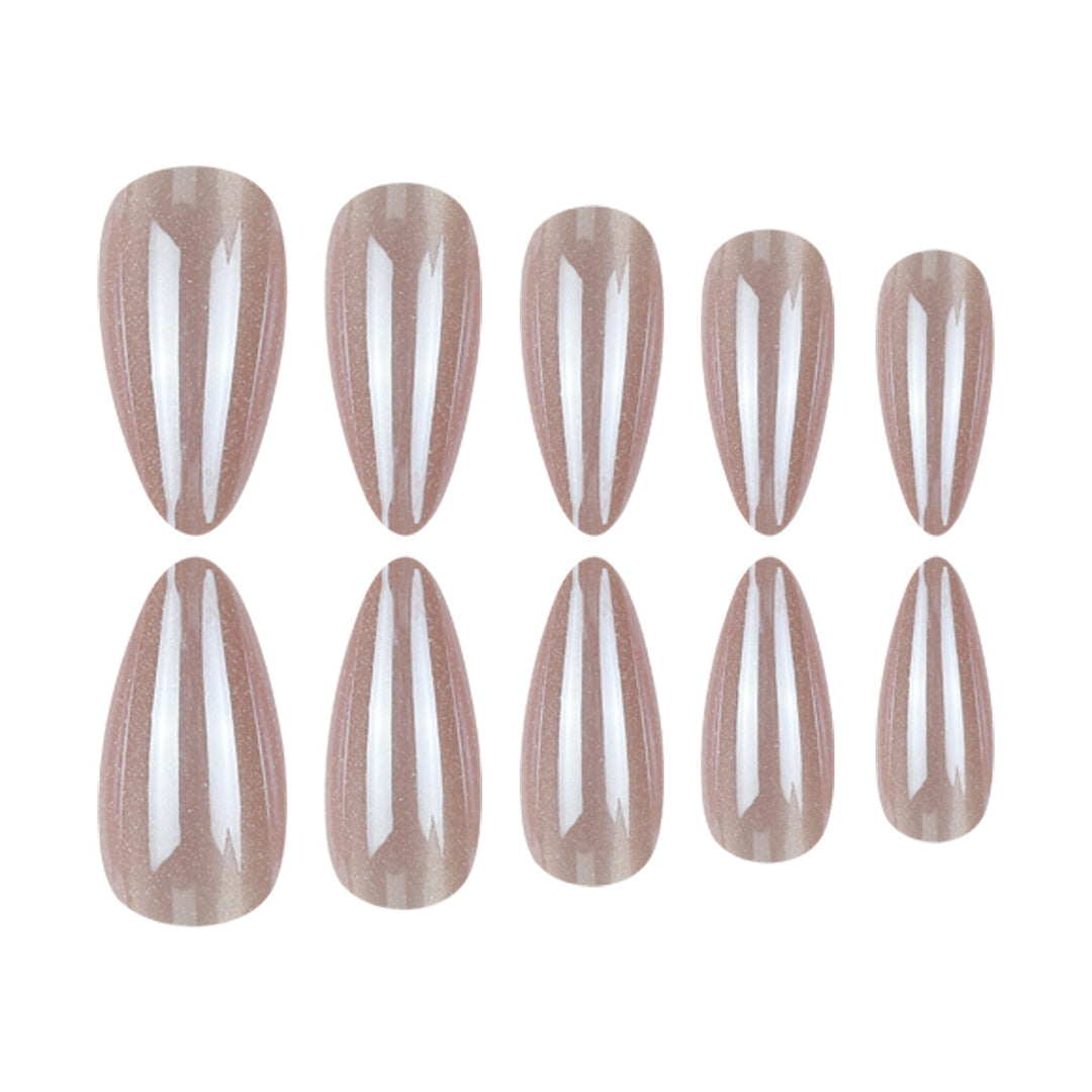 Elegante Glänzende Stiletto Presse-Nägel Karnz