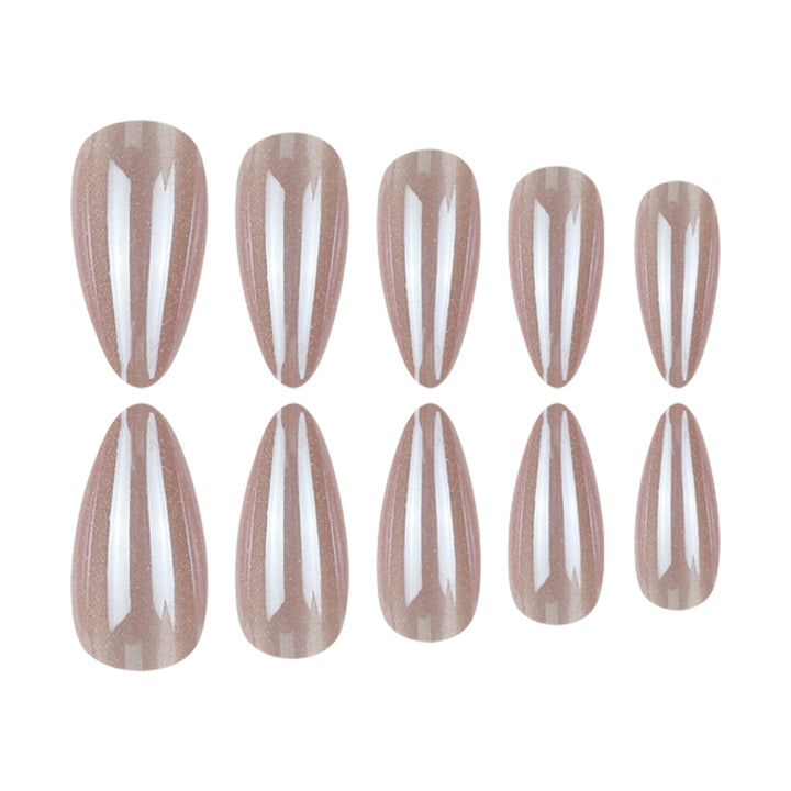 Elegante Glänzende Stiletto Presse-Nägel Karnz