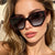 Damen modische oversized Sonnenbrille mit trendigem Hexagon-Design Karnz