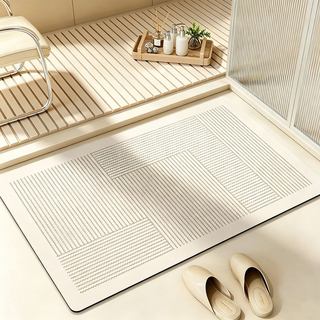 Stylische abstrakte Badematte Karnz