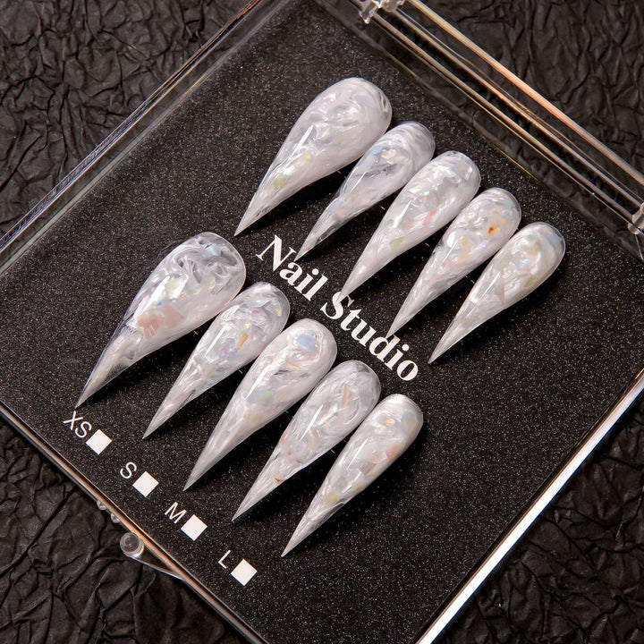 Künstlerische Stiletto Press-On Nagelverzierungen  1791254780