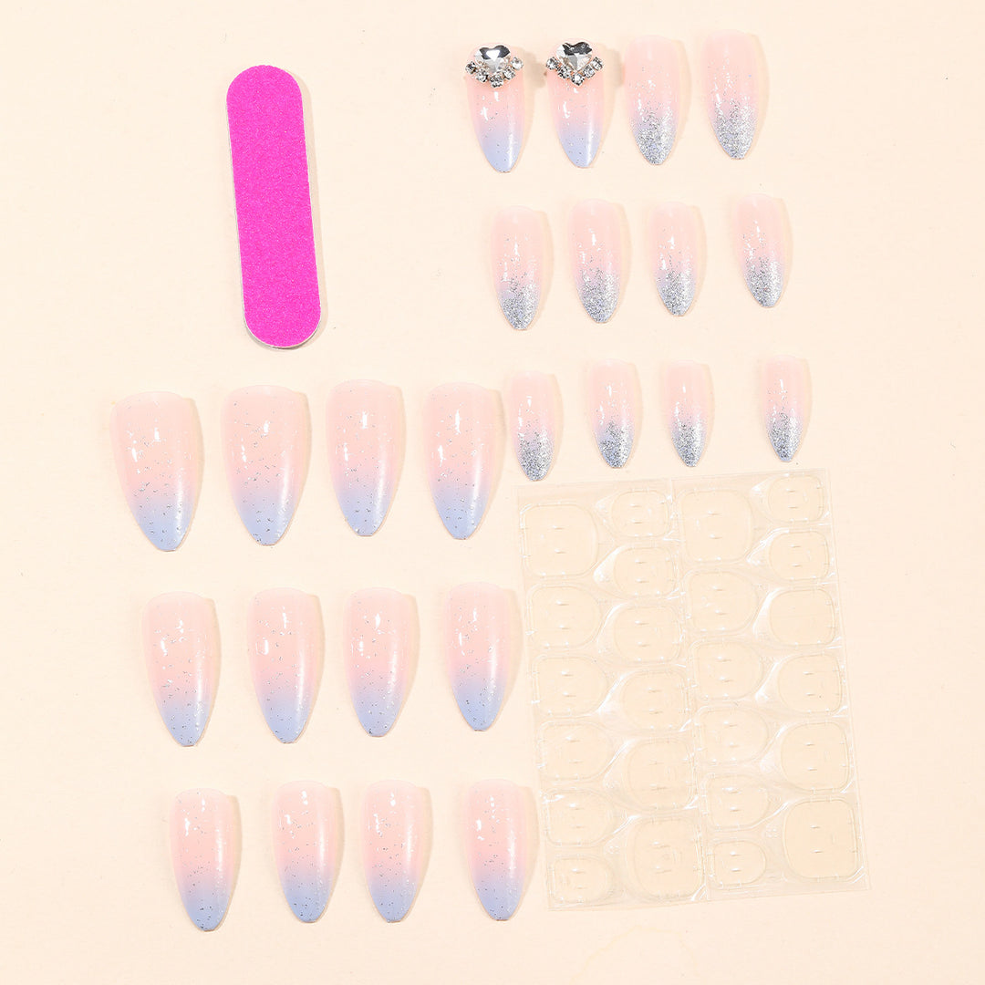 Stunning 3D Glitter Stiletto Nagelkunst Extensions Karnz
