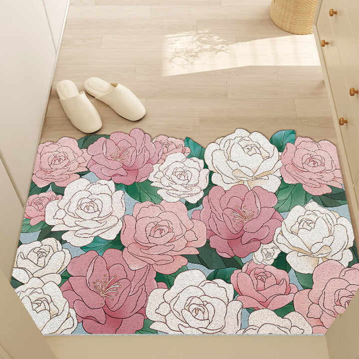 Blumenmuster rutschfeste Bodenschoner