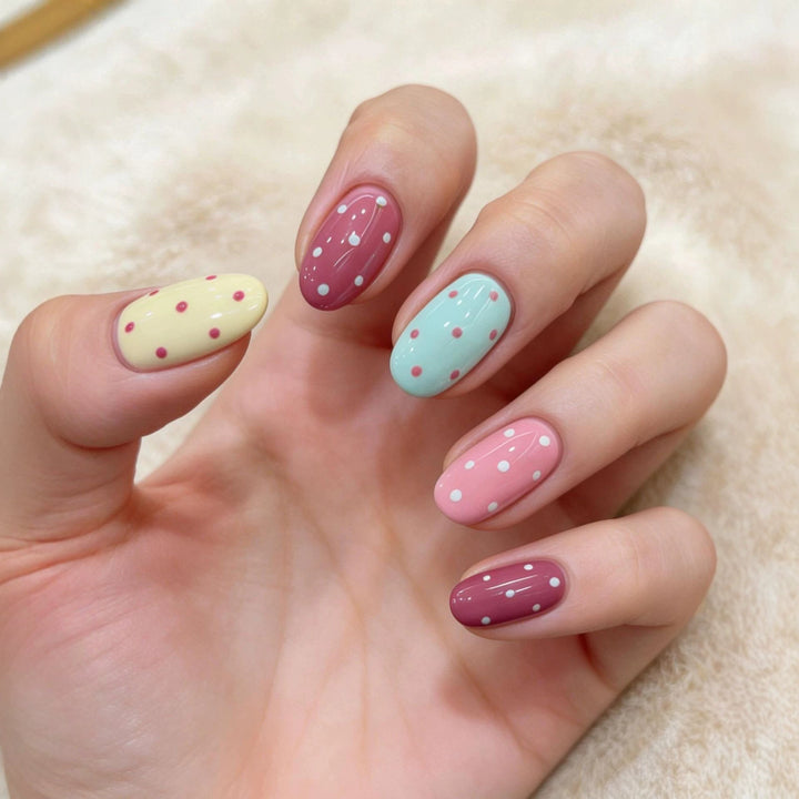 Dekoratives Polka Dot Nagel Art Set