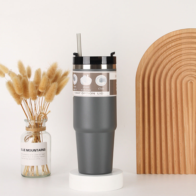 Unisex Isolierter Trinkbecher mit integriertem Strohhalm Karnz