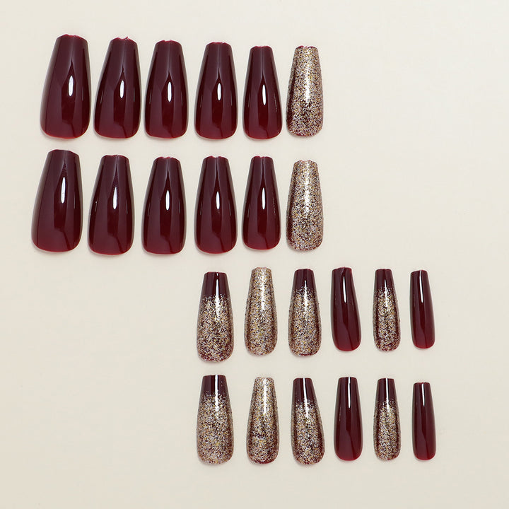 Glitzernde Press-On Nagel Set Karnz