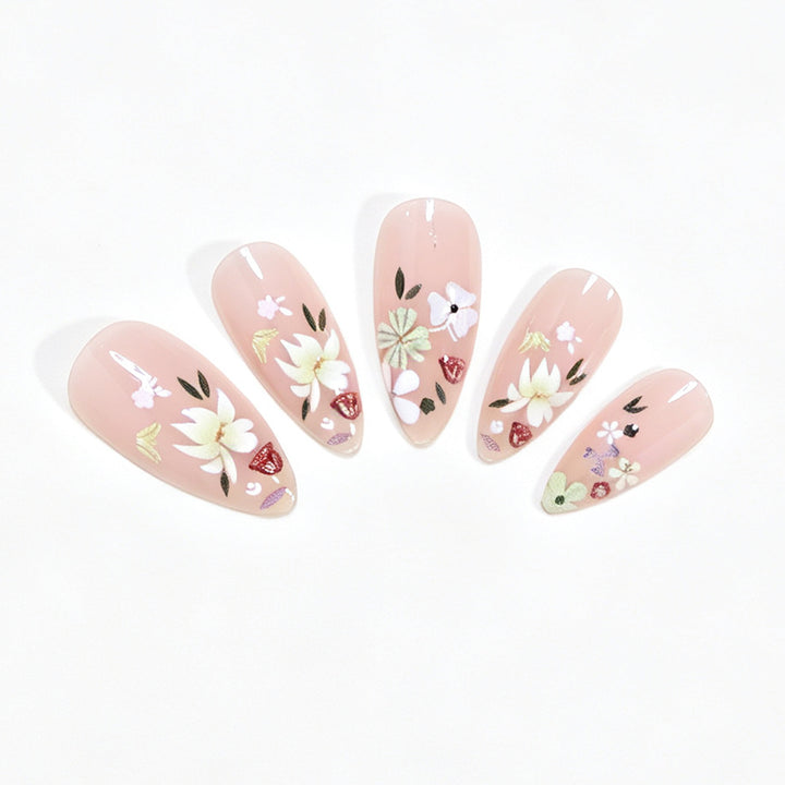 Florale Kunst Acryl Nagelspitzen Karnz