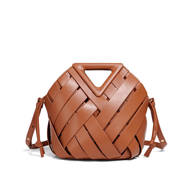 Handgefertigte Geflochtene Leder-Handtasche Karnz