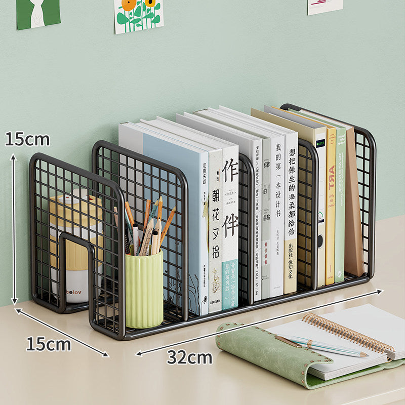 Langer Multi-Slot Desktop-Datei- und Ordner-Organizer mit Stift- und Zubehörhalter