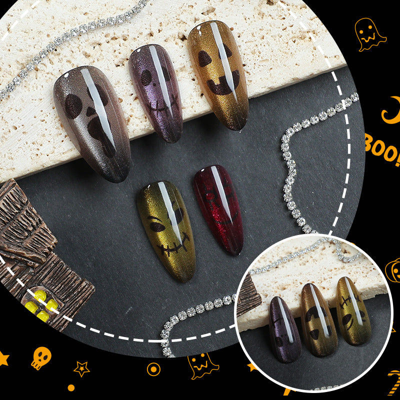 Halloween-Themed Press-On Nageldesigns