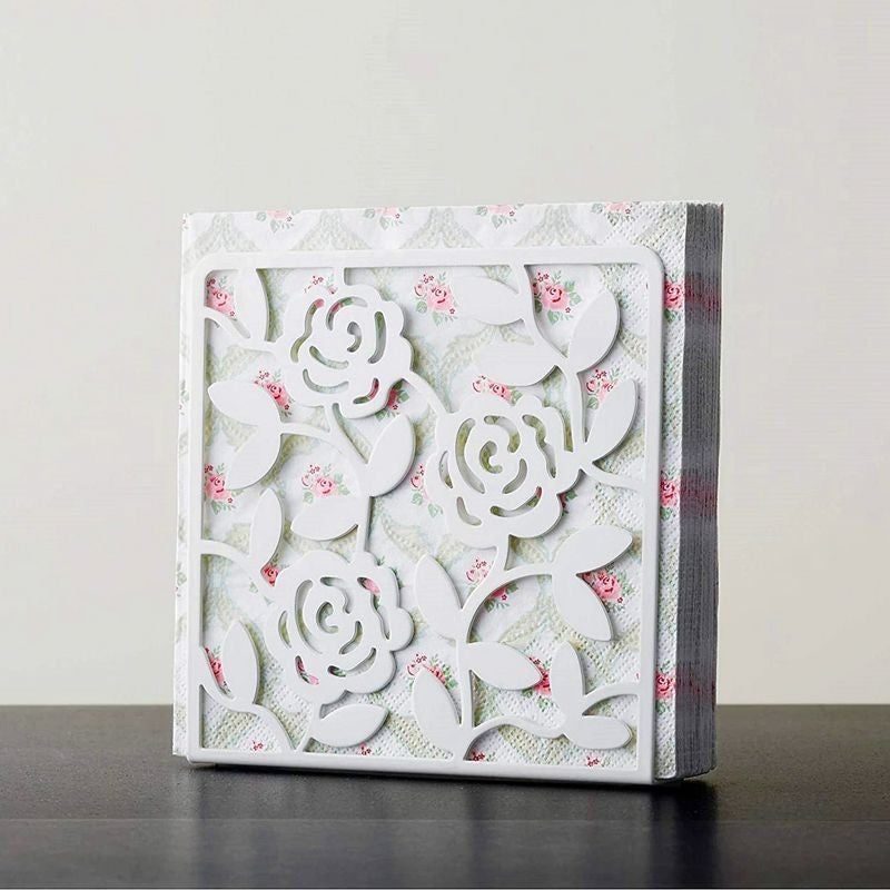 Dekorativer Serviettenhalter mit Blumenmuster