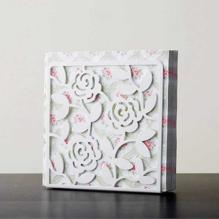 Dekorativer Serviettenhalter mit Blumenmuster