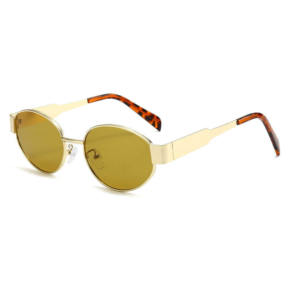 Modische Übergroße Sonnenbrille mit Metallrahmen Karnz