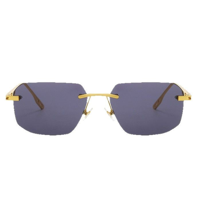 Damen modische Halbrahmenbrille mit elegantem Metall- und Kunststoffmix Karnz