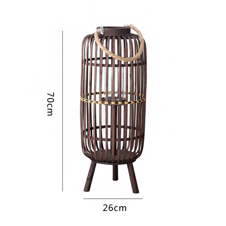 Rustikale Rattan-Laterne Karnz