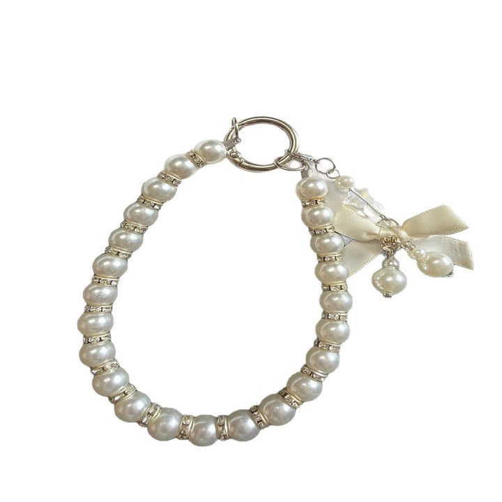 Elegante Perlen Charm Schlüsselanhänger Karnz
