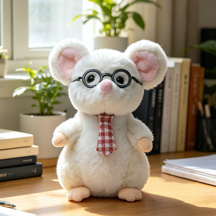 Kawaii Igel Plüschtier Sammlerstück mit gesticktem Kirschakzent und weichem Kunstfellrücken Karnz