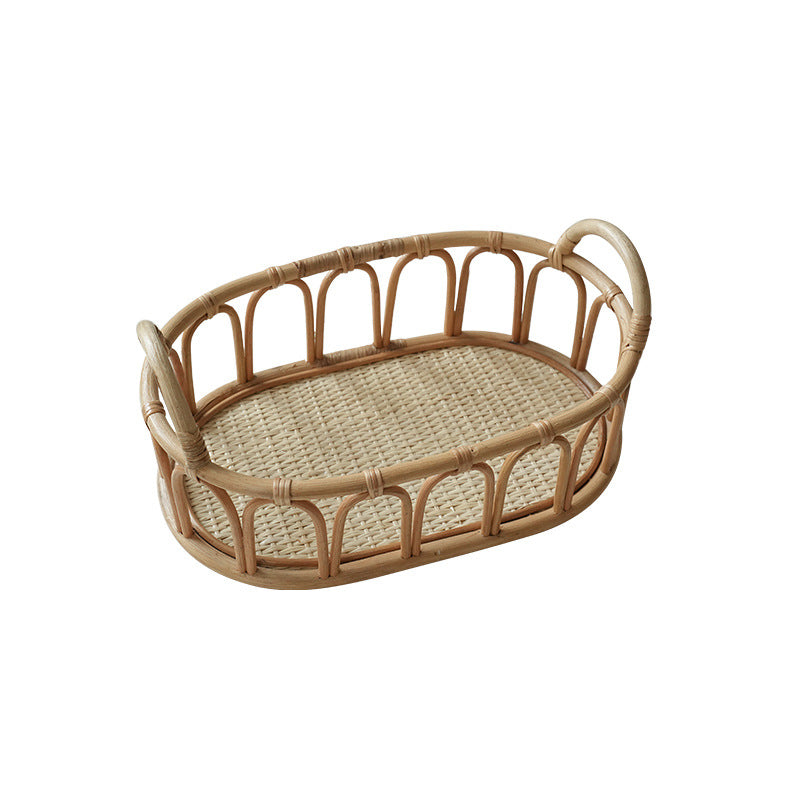 Damen ovaler Rattan-Servierkorb Karnz
