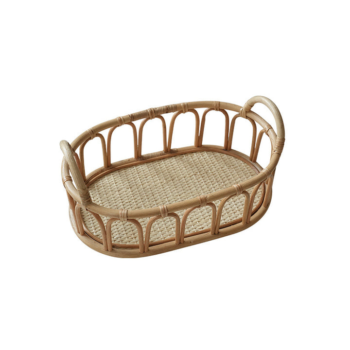 Damen ovaler Rattan-Servierkorb Karnz