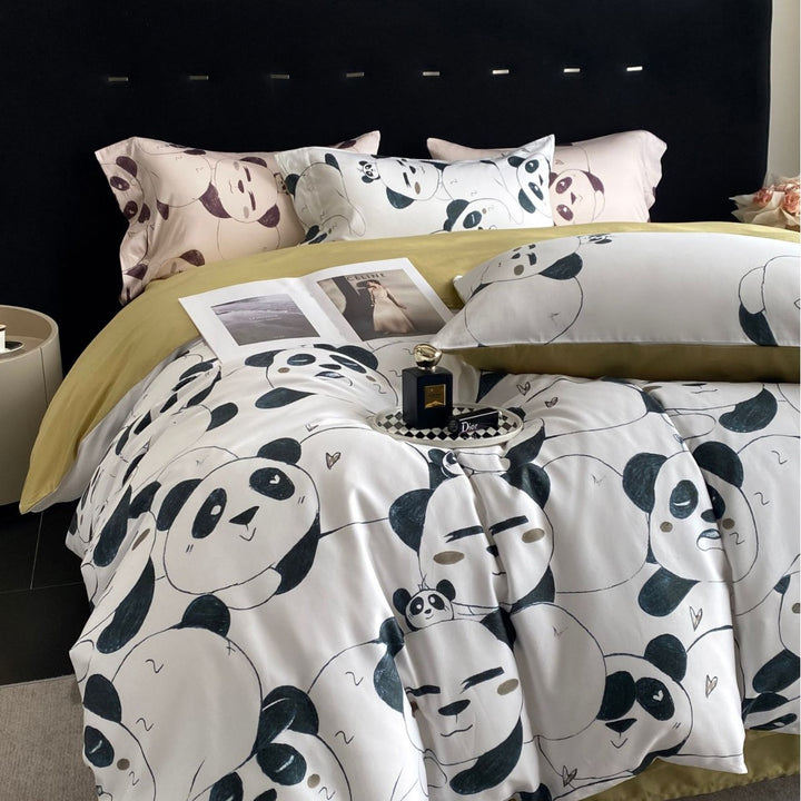 Luxuriös Wenden Paisley Baumwollsatin Bettbezug Set