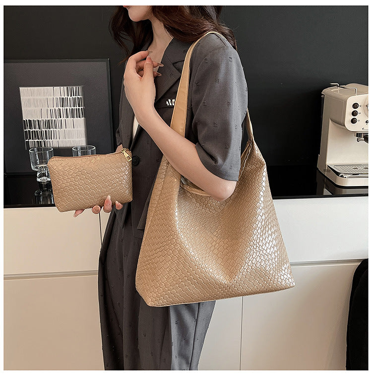 Woven Leather Schultertasche Karnz