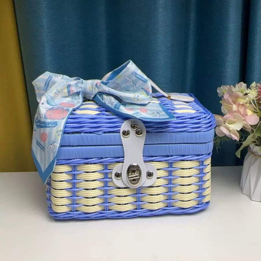 Damen Robuster Rattan Aufbewahrungskoffer Karnz