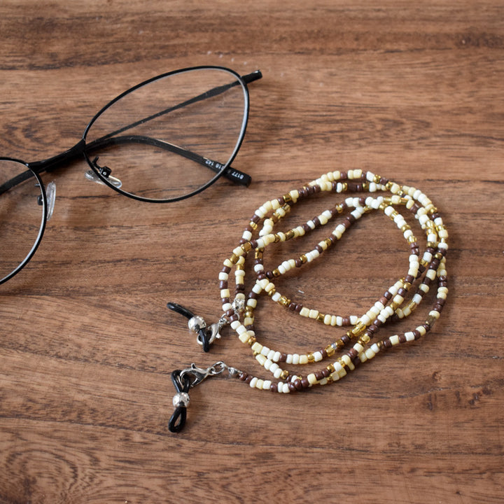 Bunte handgefertigte Perlenbrille Kette Karnz