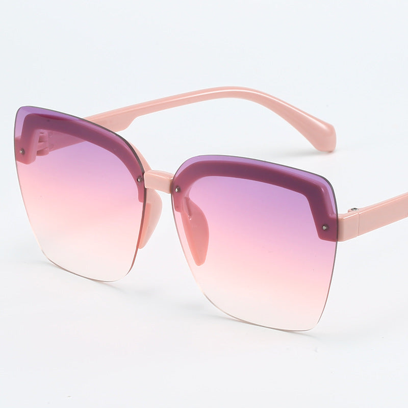 Damen modische Shield-Sonnenbrille mit modernem, eckigem Design Karnz