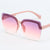 Damen modische Shield-Sonnenbrille mit modernem, eckigem Design Karnz