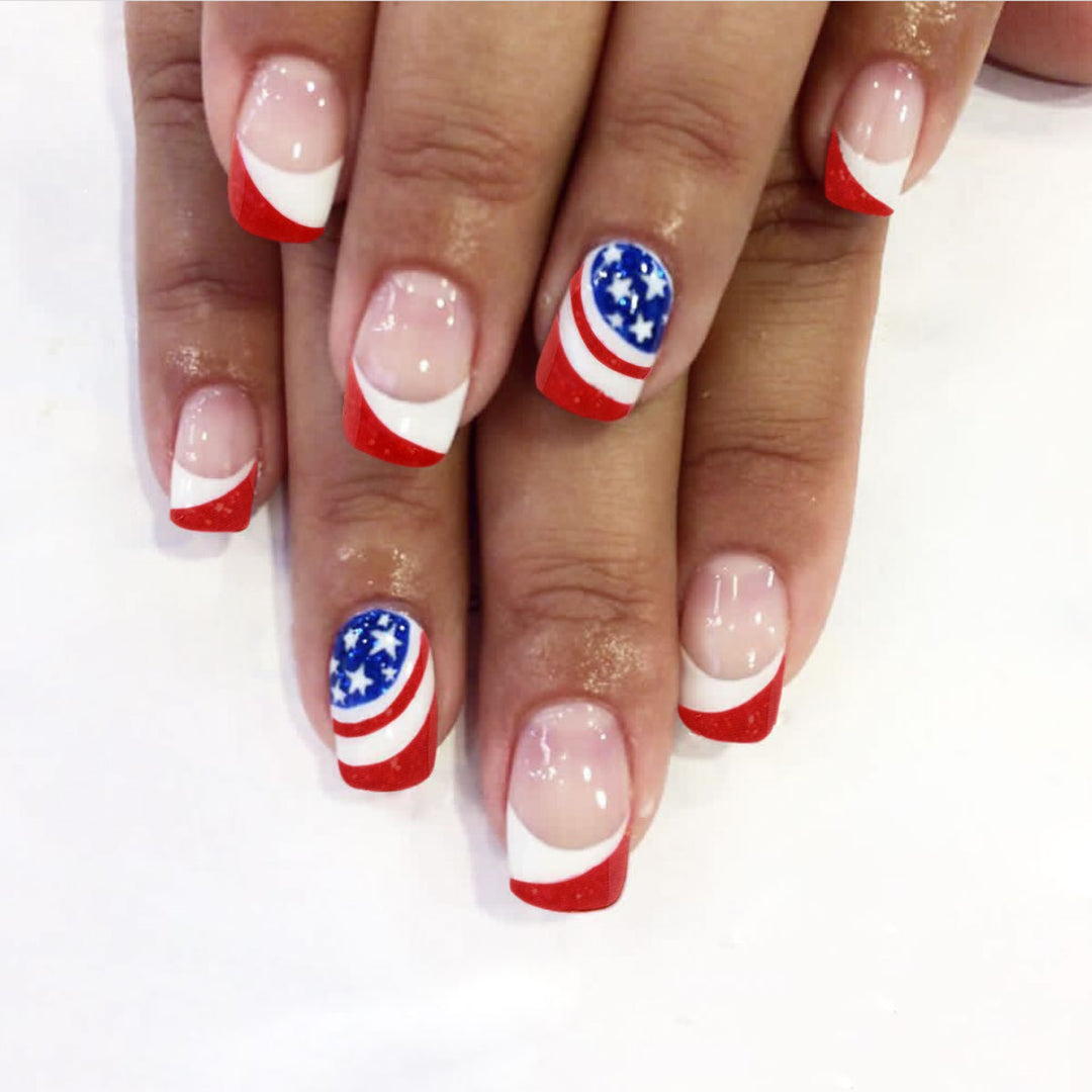 Patriotische Nagelkunstverlängerungen Karnz