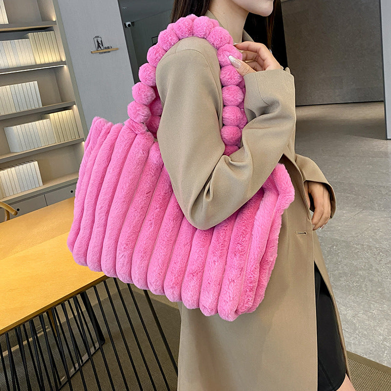 Plüsch Texturierte Handtasche